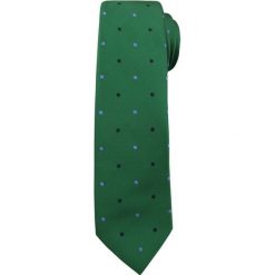 Modny i Elegancki Krawat Alties - Zieleń w Groszek KRALTS0173. Żółte krawaty męskie Alties, w grochy, z tkaniny, eleganckie. Za 39,00 zł.