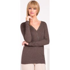 Swetry damskie: Sweter z dżetami