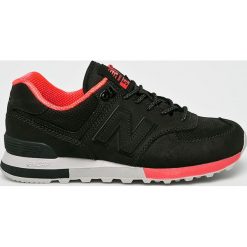 New Balance - Buty ML574ENC. Czarne buty sportowe męskie marki New Balance, ze skóry, na sznurówki. W wyprzedaży za 399,90 zł.
