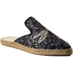 Espadryle EVA MINGE - Sagunto 3B 18MC1372333ES 701. Niebieskie espadryle damskie marki Eva Minge, z aplikacjami, ze skóry ekologicznej, bez obcasa. W wyprzedaży za 199,00 zł.