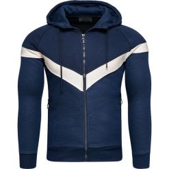 Bluza męska z kapturem granatowa Recea. Bluzy męskie Recea, xl, bez wzorów, z bawełny, z kapturem, bez rękawów, z kapturem. W wyprzedaży za 59,99 zł.