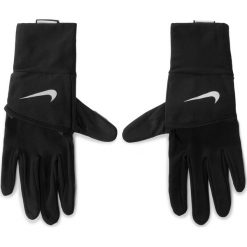 Rękawiczki damskie NIKE NRGB5001 001. Czarne rękawiczki damskie Nike, bez wzorów. W wyprzedaży za 99,00 zł.