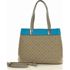Dwukomorowa torebka na ramię CARPISA taupe/turquoise. Czarne torebki klasyczne damskie CARPISA, bez wzorów, ze skóry, biznesowe, na ramię, bez dodatków. Za 167,00 zł.