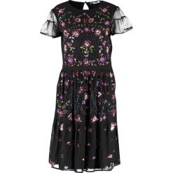 Sukienki: Glamorous Tall SHEER RUFFLED SHORT SLEEVE Sukienka letnia black