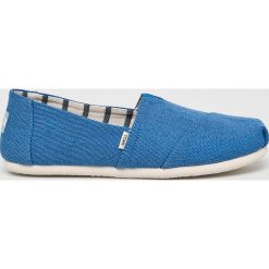 Toms - Espadryle Heritage Canvas. Niebieskie espadryle damskie Toms, bez wzorów, z gumy, bez obcasa, na obcasie. W wyprzedaży za 159,90 zł.