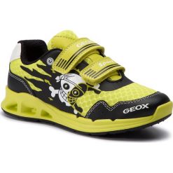 Sneakersy GEOX - J Dakin B. B J929FB 014BU C3707 D Lime/Black. Żółte trampki chłopięce Geox, bez wzorów, ze skóry ekologicznej, na rzepy. W wyprzedaży za 179,00 zł.
