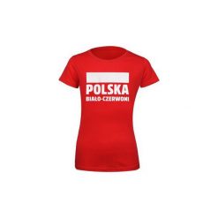 T-shirty damskie: T-shirt damski Polska Biało-Czerwoni S337896 rozm. L czerwony
