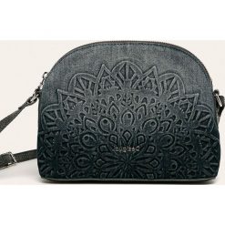 Desigual - Torebka. Niebieskie listonoszki damskie Desigual, w paski, z bawełny, na ramię, bez dodatków. W wyprzedaży za 199,90 zł.
