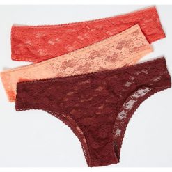 Etam - Figi Dante (3-pack). Pomarańczowe majtki damskie Etam, xs, z elastanu. Za 59,90 zł.