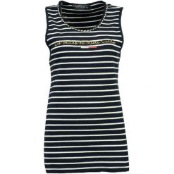 Geographical Norway Damska Bluzka Jaradise Xl Niebieska. Niebieskie koszulki damskie marki Geographical Norway, xl, w paski, bez kołnierzyka, bez rękawów. Za 89,00 zł.