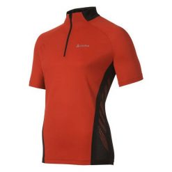 Odlo Koszulka rowerowa Golf Stand-up collar s/s 1/2 zip Acrion czerwona r. S (410632). Czerwone odzież rowerowa męska marki Odlo, s, na golfa. Za 86,69 zł.