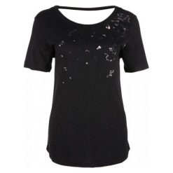 S.Oliver T-Shirt Damski 34 Czarny. Czarne koszulki damskie S.Oliver, s, bez wzorów, eleganckie, bez kołnierzyka, bez rękawów. W wyprzedaży za 93,00 zł.