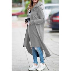 Bluza damska KRINA GREY. Szare bluzy sportowe damskie Bluza damska KRINA GREY, s, bez wzorów, bez rękawów, bez kaptura. W wyprzedaży za 89,00 zł.