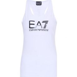 Top EA7 Emporio Armani 3HTH51 TJ12Z 0102. Białe bluzki damskie EA7 Emporio Armani, l, bez wzorów, z elastanu, polo, bez rękawów. W wyprzedaży za 159,00 zł.