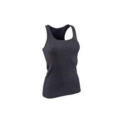 Top Gym & Pilates 500 damski. Czarne topy sportowe damskie DOMYOS, xxl, z bawełny. Za 19,99 zł.