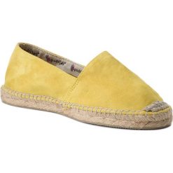 Espadryle ESPADRILLES - Alpagra.3C 20305-21772-1 Ante Canari. Żółte espadryle damskie marki Espadrilles, bez wzorów, ze skóry, bez obcasa, na płaskiej podeszwie. W wyprzedaży za 169,00 zł.