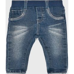 Blukids - Spodnie dziecięce 56-74 cm. Niebieskie spodnie dziewczęce Blukids, l, bez wzorów, z elastanu, casualowe. W wyprzedaży za 39,90 zł.