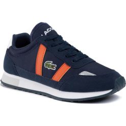 Sneakersy LACOSTE - Partner 319 1 Suj 7-38SUJ0011325 Nvy/Org. Niebieskie trampki chłopięce Lacoste, bez wzorów, ze skóry ekologicznej, na sznurówki. Za 299,99 zł.