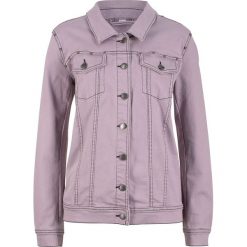 Kurtka dżinsowa ze stretchem i ćwiekami bonprix matowy bez. Fioletowe kurtki damskie marki bonprix, bez wzorów. Za 149,99 zł.