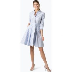 Marie Lund - Sukienka damska, niebieski. Niebieskie sukienki damskie Marie Lund, bez wzorów, bez kołnierzyka, bez rękawów, koszulowe. Za 349,95 zł.