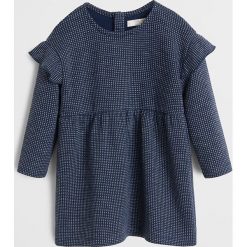Mango Kids - Sukienka dziecięca Lazoc 80-104 cm. Niebieskie sukienki dziewczęce Mango Kids, bez wzorów, z elastanu, casualowe, z długim rękawem, długie, maxi, rozkloszowane. W wyprzedaży za 49,90 zł.