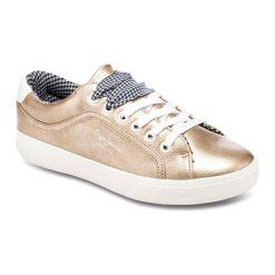 Sneakersy w kolorze złotym. Żółte sneakersy damskie Melissa, Pepe Jeans. W wyprzedaży za 119,95 zł.