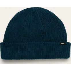 Vans - Czapka. Niebieskie czapki damskie Vans, bez wzorów, z dzianiny. W wyprzedaży za 79,90 zł.