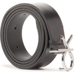 Pasek Damski CALVIN KLEIN - Ck Low Fix Belt 30mm K60K606716 BAX. Czarne paski damskie Calvin Klein, w paski, ze skóry. Za 219,00 zł.