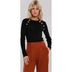 Czarny Sweter Scarlette. Czarne swetry damskie other, s, bez wzorów, casualowe, bez rękawów, bez kaptura. Za 89,99 zł.