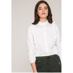 Answear - Koszula Wild Nature. Białe bluzki damskie ANSWEAR, na co dzień, s, bez wzorów, z bawełny, eleganckie, bez kołnierzyka, z długim rękawem. W wyprzedaży za 59,90 zł.
