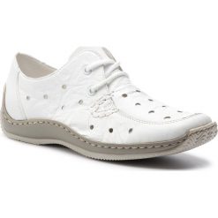 Półbuty RIEKER - L1715-80 Weiss. Białe półbuty damskie Rieker. Za 229,00 zł.