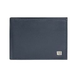Trussardi Portfel 71W00005 gładki 71W00005 -U290 Navy Blue. Niebieskie portfele męskie Trussardi, bez wzorów. W wyprzedaży za 214,00 zł.