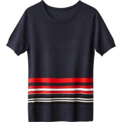 Kardigany damskie: Sweter z okrągłym dekoltem, krótki rękaw