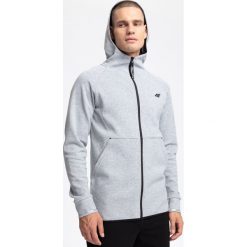 Bluza męska BLM250 - szary melanż. Szare bluzy męskie 4f, m, bez wzorów, z bawełny, z kapturem, bez rękawów, z kapturem. W wyprzedaży za 99,99 zł.