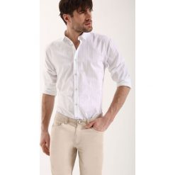 Koszule męskie na spinki: KOSZULA DŁUGI RĘKAW MĘSKA SLIM FIT