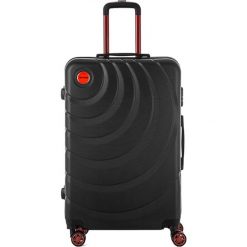 Walizka w kolorze czarnym - 107 l. Czarne walizki Murano, Berenice, bez wzorów, z materiału. W wyprzedaży za 239,95 zł.