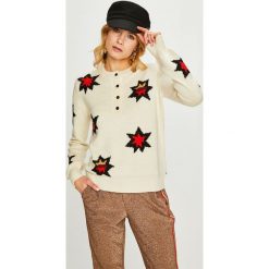 Scotch & Soda - Sweter. Białe swetry rozpinane damskie marki Scotch & Soda, s, z wiskozy, z okrągłym kołnierzem. W wyprzedaży za 399,90 zł.