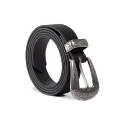 PASKI ACCCESSORIES 1W2-006-SS20 Czarny. Czarne paski damskie ACCCESSORIES, w paski, ze skóry ekologicznej. Za 29,99 zł.