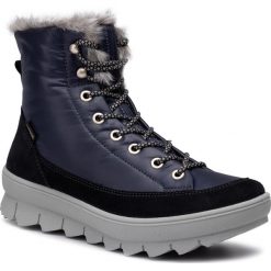 Śniegowce LEGERO - GORE-TEX 5-00933-80 Pacific (Blau). Niebieskie kozaki damskie Legero, na zimę, ze skóry, bez obcasa, bez zapięcia. Za 489,00 zł.
