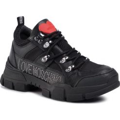 Sneakersy LOVE MOSCHINO - JA15554G08JD200A Rete/Ne. Czarne półbuty damskie Love Moschino, ze skóry ekologicznej. W wyprzedaży za 539,00 zł.