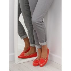 Mokasyny lordsy czerwone 1389 RED. Czerwone mokasyny damskie obuwie damskie, ze skóry, eleganckie. Za 56,91 zł.