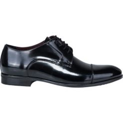 Półbuty BUCN000075. Czarne buty wizytowe męskie Giacomo Conti, na ślub cywilny, bez wzorów, ze skóry, eleganckie, bez zapięcia. Za 469,00 zł.