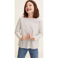Mango Kids - Top dziecięcy Bright. Białe bluzki dziewczęce marki Mango Kids, bez wzorów, z bawełny, z okrągłym kołnierzem, z krótkim rękawem, krótkie, bez kaptura. Za 35,90 zł.