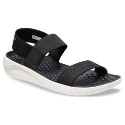 Crocs Women's Literide Sandals Black/White w10 (41,5). Czarne klapki damskie Crocs, bez wzorów, z materiału, sportowe, bez obcasa, bez zapięcia. Za 229,00 zł.
