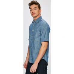 G-Star Raw - Koszula. Niebieskie koszule męskie G-Star RAW, s, bez wzorów, z bawełny, klasyczne, z klasycznym kołnierzykiem, z krótkim rękawem. W wyprzedaży za 229,90 zł.