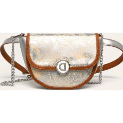 Desigual - Nerka. Szare nerki damskie Desigual, w paski, ze skóry ekologicznej, małe, bez dodatków. W wyprzedaży za 239,90 zł.
