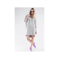 Sukienka/Bluza z kapturem SL2154. Szare bluzy z kapturem damskie marki Soleil, s, z bawełny. Za 119,00 zł.