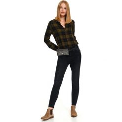 Jeansowe damskie spodnie skinny. Czarne spodnie damskie na zimę, z jeansu. W wyprzedaży za 49,99 zł.