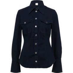 BOSS CASUAL EBUI Koszula open blue. Niebieskie koszule damskie BOSS Casual, na co dzień, bez wzorów, z elastanu, casualowe, bez kołnierzyka, bez rękawów. Za 579,00 zł.