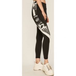 Reebok - Legginsy. Czarne spodnie damskie Reebok, s, z elastanu, z podwyższonym stanem. Za 169,90 zł.